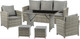 Миниатюра изображения товара Комплект садовой мебели Sundays Madeira SFS 020 (серый/серые подушки)