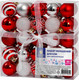 Миниатюра изображения товара Набор шаров новогодних Золотая сказка 592595 (50шт, красный/белый)