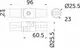 Миниатюра изображения товара Соединитель для трубы мебельной AKS d25 544 петельный (хром)