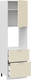 Миниатюра изображения товара Шкаф-пенал кухонный ТриЯ Кимберли 1П6Я2 с одной дверью и двумя ящиками (белый/крем)