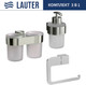 Миниатюра изображения товара Набор аксессуаров для ванной и туалета Lauter 21TS3016 + 21TS3020 + 21TS3014 (Chrome, 3 предмета)