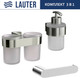 Миниатюра изображения товара Набор аксессуаров для ванной и туалета Lauter 21TS3016 + 21TS3020 + 21TS3012 (Chrome, 3 предмета)