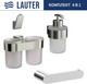 Миниатюра изображения товара Набор аксессуаров для ванной и туалета Lauter 21TS3016 + 21TS3020 + 21TS3010 + 21TS3012 (Chrome, 4 предмета)