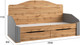 Миниатюра изображения товара Кровать-тахта Involux Sale 90x200 с ящиками / км0144 (серый шифер/дуб натюрель)