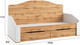 Миниатюра изображения товара Кровать-тахта Involux Sale 90x200 с ящиками / км0144 (белый премиум/дуб натюрель)