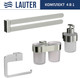 Миниатюра изображения товара Набор аксессуаров для ванной и туалета Lauter 21TS3016 + 21TS3020 + 21TS3014 + 21TS3003 (Chrome, 4 предмета)