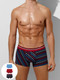 Миниатюра изображения товара Комплект мужских трусов Mark Formelle 411215-3 (р.98-108, синий океан/вино/разноцветный узор на черном)