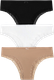 Миниатюра изображения товара Комплект женских трусов Mark Formelle 412281-3 (р.106, белый/телесный/черный)