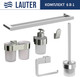 Миниатюра изображения товара Набор аксессуаров для ванной и туалета Lauter 21TS3016 + 21TS3020 + 21TS3010 + 21TS3014 + 21TS3001 + 21TS3022 (Chrome, 6 предметов)