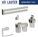 Миниатюра изображения товара Набор аксессуаров для ванной и туалета Lauter 21TS3016 + 21TS3020 + 21TS3010 + 21TS3014 + 21TS3003 (Chrome, 5 предметов)
