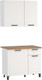 Миниатюра изображения товара Шкаф-стол кухонный Олмеко Мадрид 1000 (белый/дуб вотан/белый/ПВХ белый)