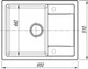 Миниатюра изображения товара Мойка кухонная Arfeka Zia 65 (серый)