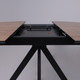 Миниатюра изображения товара Обеденный стол LEPREMO  AV 1107 HPL+МДФ раздвижной D1000-1350x750 (дуб вотан/черный)