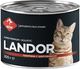Миниатюра изображения товара Влажный корм для кошек Landor Для взрослых кошек телятина с шиповником / 2002224 (0.2кг)
