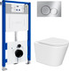 Миниатюра изображения товара Инсталляция с подвесным унитазом Lauter Longer 21901001 + кнопка 219701E