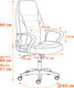 Миниатюра изображения товара Кресло офисное Tetchair Inter 24 кожзам/ткань (черный/серый, 36-6/207/TW-12/TW-11)