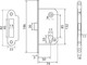 Миниатюра изображения товара Защелка врезная с фиксацией Trodos CX410B-85ET/M BL магнит (черный)