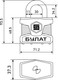 Миниатюра изображения товара Замок навесной БУЛАТ ВС 0165 ПЛ 5 ключей
