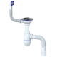 Миниатюра изображения товара Мойка кухонная Marblan Comfort 48 (серебристый, с сифоном)