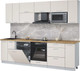 Миниатюра изображения товара Кухонный гарнитур Интерлиния Мила Лайт 2.7-ПМ2 (персидский жемчуг/персидский жемчуг/дуб бунратти)