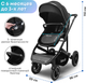 Миниатюра изображения товара Детская универсальная коляска Bubago Dias 3в1 / BG 167-1 (черный)