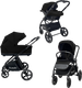 Миниатюра изображения товара Детская универсальная коляска Bubago Niveta 3в1 / BG 192-1 (черный)