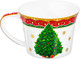 Миниатюра изображения товара Чашка с блюдцем Elan Gallery Новогодняя ёлка New Bone China / 420806