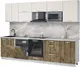 Миниатюра изображения товара Кухонный гарнитур Interline Мила Лайт 2.9-ПМ2 (персидский жемчуг/дуб веллингтон/серый каспий)