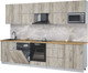 Миниатюра изображения товара Кухонный гарнитур Интерлиния Мила Лайт 3.0-ПМ2 (дуб серый/дуб серый/дуб бунратти)