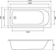 Миниатюра изображения товара Ванна чугунная Lauter Victoria 2100817 / 170x70 с сифоном 21Y11022 (белый)