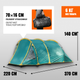 Миниатюра изображения товара Палатка Coyote Dakota / CL-A08-Green с обогревателем газовым  ZT-202-D (черный)