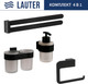 Миниатюра изображения товара Набор аксессуаров для ванной и туалета Lauter 21TS3017 + 21TS3021 + 21TS3015 + 21TS3004 (Matt Black, 4 предмета)