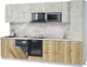 Миниатюра изображения товара Кухонный гарнитур Интерлиния Мила Лайт 3.2-ПМ2 (бетон лайт/дуб золотой/опал светлый)