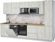 Миниатюра изображения товара Кухонный гарнитур Интерлиния Мила Лайт 3.2-ПМ2 (дуб белый/дуб белый/дуб бунратти)