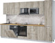 Миниатюра изображения товара Кухонный гарнитур Интерлиния Мила Лайт 3.2-ПМ2 (дуб серый/дуб серый/дуб бунратти)