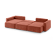 Миниатюра изображения товара Диван П-образный Mio Tesoro 144 ПТД (бордо Lana 63)