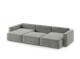 Миниатюра изображения товара Диван П-образный Mio Tesoro 144 ПТД (серый Lana 13)