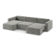 Миниатюра изображения товара Диван П-образный Mio Tesoro 144 ПТД (серый Lana 13)