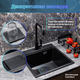 Миниатюра изображения товара Мойка кухонная Marblan Comfort 60 (серый, с сифоном и колландером)