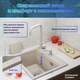 Миниатюра изображения товара Мойка кухонная Marblan Comfort 60 (серый, с сифоном и колландером)
