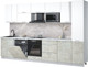 Миниатюра изображения товара Кухонный гарнитур Интерлиния Мила Лайт 3.3-ПМ2 (белый платинум/бетон лайт/белый гранит)