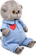 Миниатюра изображения товара Мягкая игрушка Budi Basa Кот Басик Baby в голубом комбинезоне с сердечком / 10896435