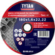Миниатюра изображения товара Отрезной диск Tytan Professional По металлу 180x1.6x22.22мм (10шт)
