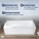 Миниатюра изображения товара Ванна акриловая Lauter Versailles 150x75 / 21070050 (с каркасом, лицевым экраном и сифоном 21Y11021 матовый черный)