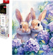 Миниатюра изображения товара Набор алмазной вышивки Феникс+ Зайчики в гортензиях / 71377