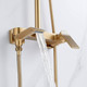 Миниатюра изображения товара Душевая система со смесителем Shevanik S4136G (золотой сатин)