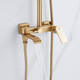 Миниатюра изображения товара Душевая система со смесителем Shevanik S4136G (золотой сатин)