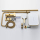 Миниатюра изображения товара Душевая система со смесителем Shevanik S4136G (золотой сатин)