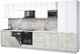 Миниатюра изображения товара Кухонный гарнитур Интерлиния Мила Лайт 3.8-ПМ2 (белый платинум/бетон лайт/белый гранит)